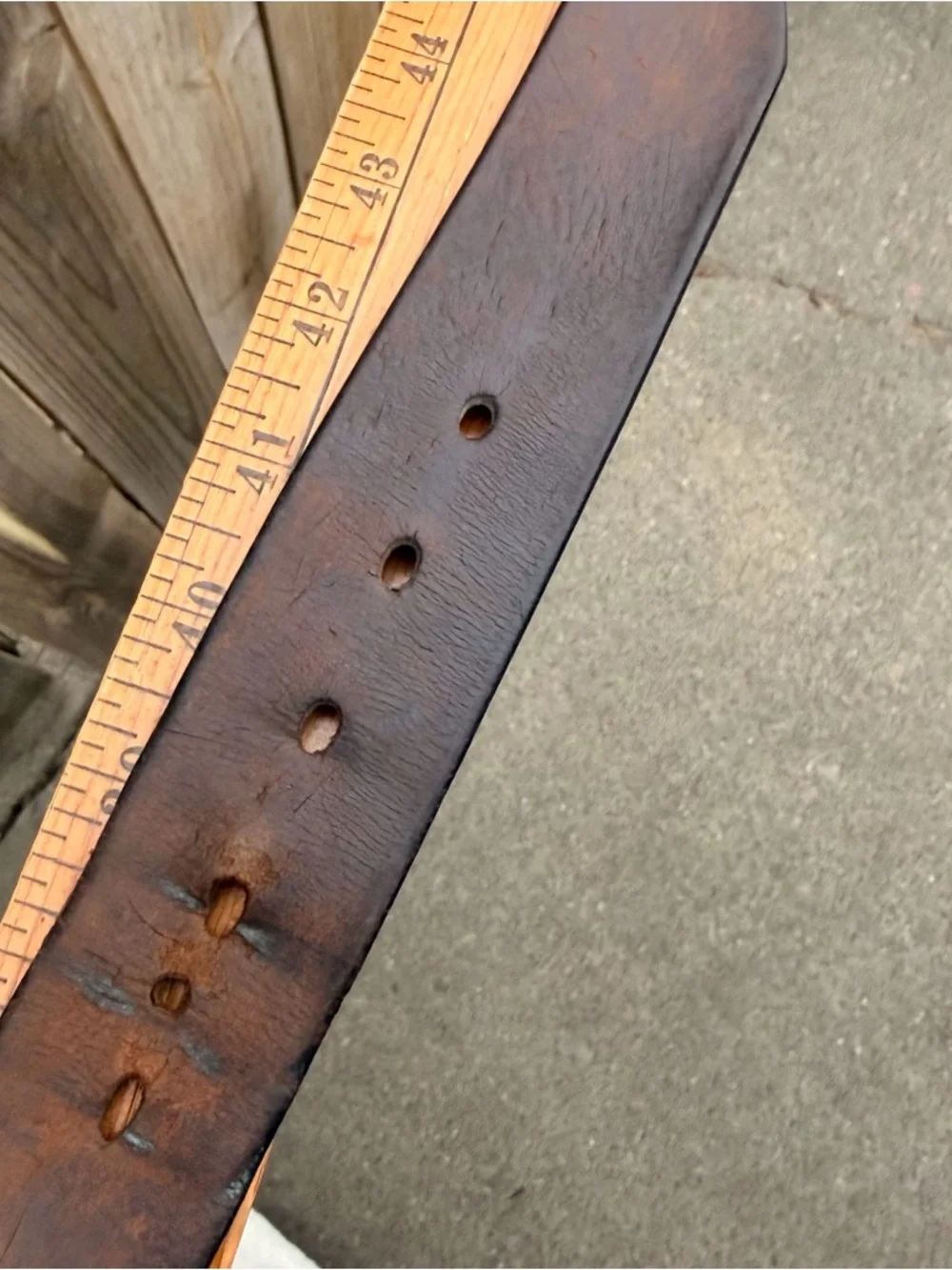 Carhartt Dark Brown Leather Belt with Brass Buckle